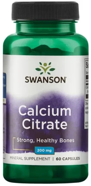 Swanson - Cytrynian Wapnia, 200mg, 60 kapsułek