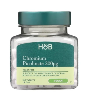 Holland & Barrett - Pikolinian Chromu, 200 µg 180 tabletek