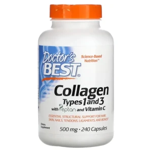 Doctor's Best - Kolagen Peptan Typ 1 & 3, 500mg, 240 kapsułek