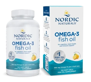 Nordic Natuarls - Omega-3, 690mg, Cytryna, 120 kapsułek miękkich