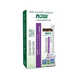 NOW Essential Oils - Olejek Eteryczny Roll-On, Lawenda, Płyn, 10 ml.