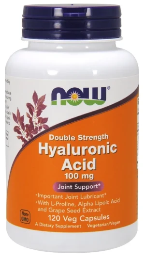 NOW Foods - Kwas Hialuronowy,  Hyaluronic Acid, 100mg, , 120 vkaps