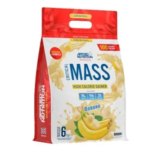 Applied Nutrition - Gainer, Critical Mass, Banan, Proszek, 6000g