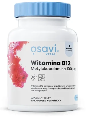 Osavi - Witamina B12, Metylokobalamina, 100 μg, 60 vkaps