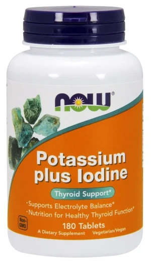 NOW Foods - Potas z Jodem, 180 tabletek