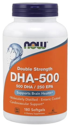 NOW Foods - DHA-500, Kwasy EPA DHA, 180 kapsułek miękkich