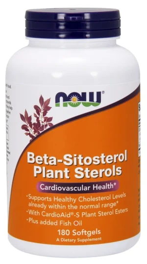 NOW Foods - Beta-Sitosterol, Sterole Roślinne, 180 kapsułek miękkich