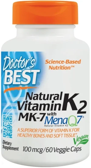 Doctor's Best - Witamina K2 MK7 + MenaQ7, 100µg, 60 vkaps