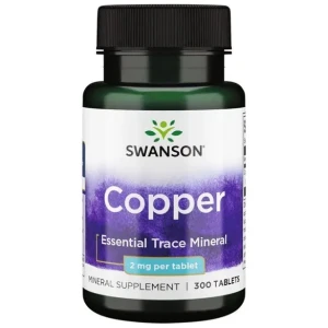 Swanson - Miedź, 2mg, 300 tabletek