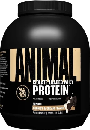 Universal Nutrition - Animal Whey, Odżywka Białkowa, Cookies & Cream, Proszek, 2270g
