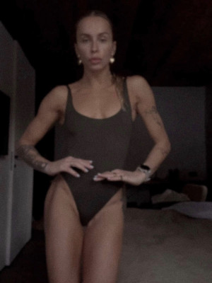 skinny bodysuit olive - XS