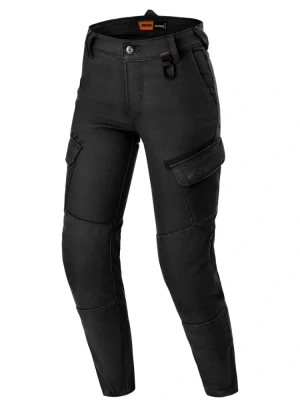 Jeansy motocyklowe damskie Shima Recon czarne + Gratisy