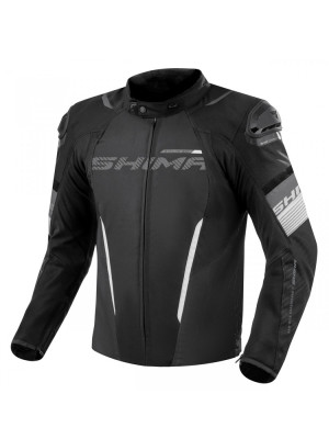 Kurtka motocyklowa tekstylna Shima Solid 2.0 czarno-biała + Gratisy