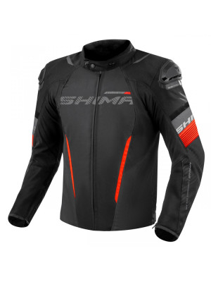 Kurtka motocyklowa tekstylna Shima Solid 2.0 czarno-czerwona + Gratisy
