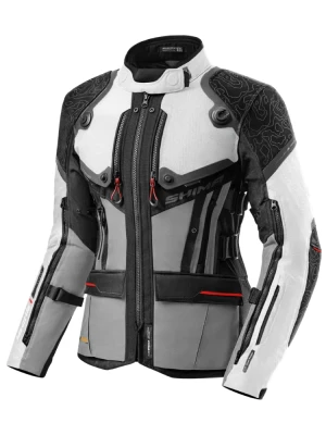 Kurtka motocyklowa damska tekstylna Shima Tracker jasnoszara + Gratisy
