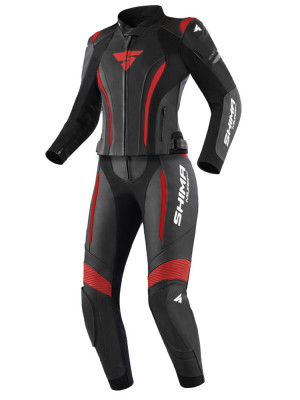 Kombinezon motocyklowy dwuczęściowy damski Shima Miura 2.0 czarno-czerwony + Gratisy