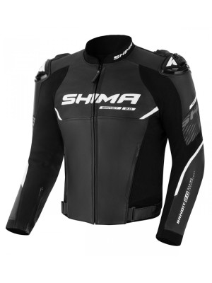 Kurtka motocyklowa skórzana Shima Bandit 2.0 czarno-biała + Gratisy