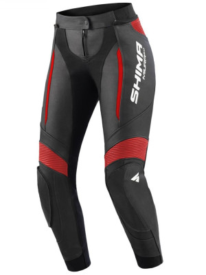 Spodnie motocyklowe damskie Shima Miura 2.0 czarno-czerwone + Gratisy