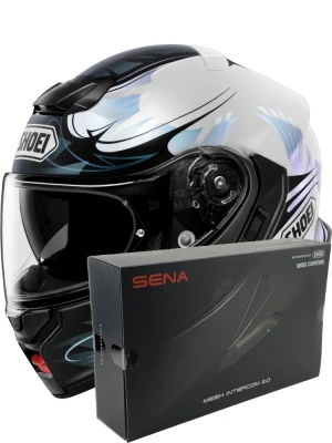 Zestaw: kask szczękowy Shoei Neotec 3 Breeze TC-2 + dedykowany interkom motocyklowy Sena SRL 3 + Gratisy