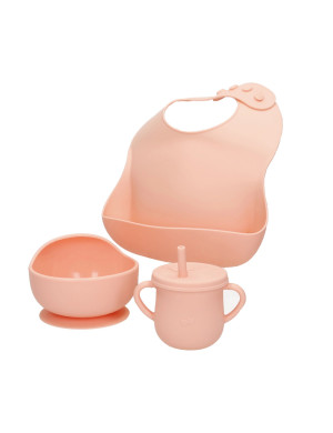 Brandani SET PAPPA GNAM SALMONE SET 4 PZ SILICONE