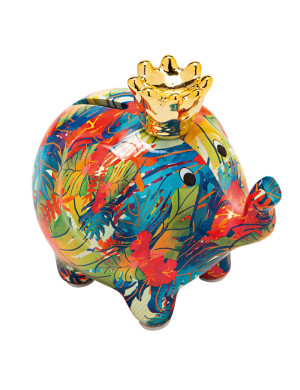 Brandani SALVADANAIO ELEFANTE DECORI ASSORTITI DOLOMITE