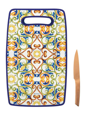 Brandani TAGLIERE MEDICEA PP C/COLTELLO ROSE GOLD INOX