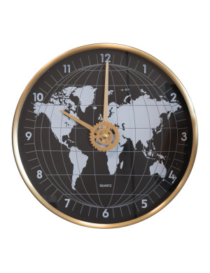 Brandani OROLOGIO GLOBO NERO E ORO PC