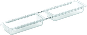 Organizer tworzywowy na ramę, na drobiazgi, 98x440-520x43 mm