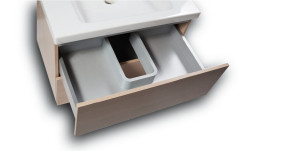 Organizacja szuflady pod umywalką lub zlewem SIFONE, 250x150 mm, biały