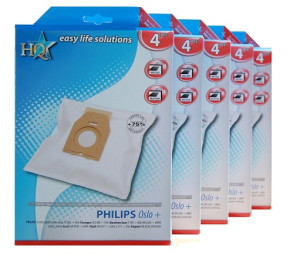 5 PAKKER PHILIPS Oslo HR 6938 / 6939, HR 6300 til HR 6320, HR 6340 til HR 6800 støvsugerposer