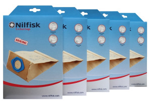 5 PAKKER NILFISK GM 80, GM 90, GS 90 Original støvsugerposer