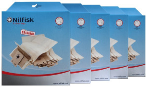 5 PAKKER - NILFISK Family/Business støvsugerposer (Original) PAKKE TILBUD