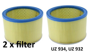 2 stk. Nilfisk UZ 934 , UZ 872, UZ 932, Cubic, Two Ply Motor Filter - filterelement