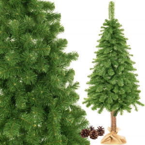 Sztuczna choinka na pniu 160 cm sosna naturalna drzewko świąteczne
