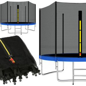 Siatka zewnętrzna 8FT 6 słupków do trampoliny 244/250/252cm