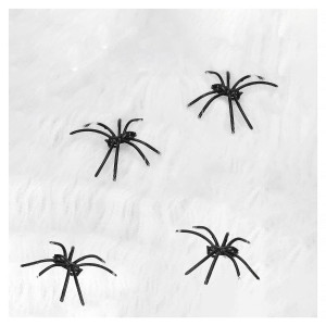Ozdoba na Halloween pajęczyna z 2 pająkami dekoracja sieć pajęcza 1,9 m