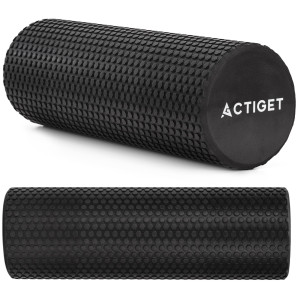 Roller fitness do masażu ciała, masażer piankowy wałek miękki, czarny