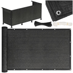 Osłona na balkon 1x6 m maskująca mata balkonowa zacieniająca 95% z opaskami antracyt