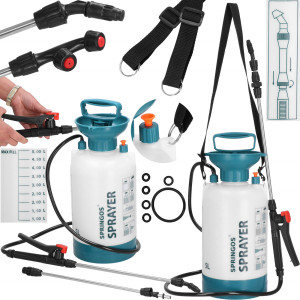 Opryskiwacz ciśnieniowy, sadowniczy, 5l spryskiwacz ogrodowy ręczny, teleskopowa lanca 63 cm