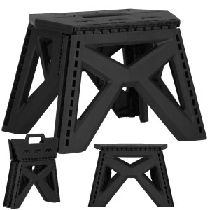 Taboret składany wielofunkcyjny, podest, stopień wys. 23 cm czarny