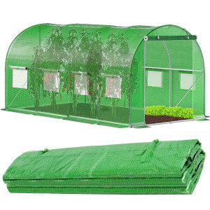 Folia zapasowa do tunelu ogrodowego 4,5x2x2 m poszycie na szklarnię UV-4 140gs/m zielone