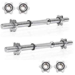 Zestaw 2 szt. gryf krótki 36 cm do treningu siłowego, do hantli 28 mm stal chromowana