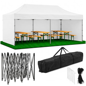 Pawilon handlowy 3x6 m namiot handlowy ekspresowy na imprezy, targ, catering, biały