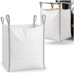 Worek Big bag na gruz 1000 kg wytrzymały 145x90x90 cm kontener z uchwytami biały
