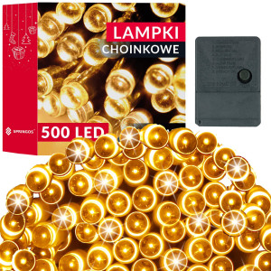 Lampki świąteczne 500 Led biały ciepły 34,5 m oświetlenie choinkowe