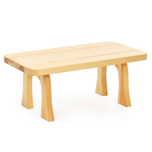 Stolik kawowy drewniany 85x48cm do salonu prostokątna ława impregnowana naturalne drewno
