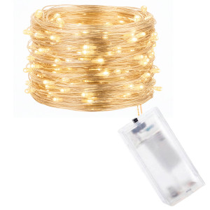 Lampki dekoracyjne 50 LED druciki mikro na baterie