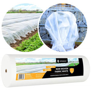 Agrowłóknina zimowa 70g/m2 ochronna na rośliny otulina gruba 50x1,1m biała