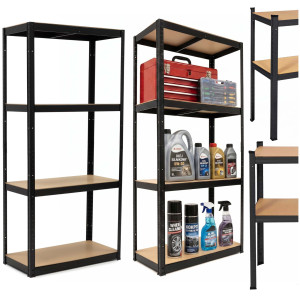 Regał magazynowy, metalowy 170x80x40 cm 4 półki, udźwig 700 kg do garażu, piwnicy