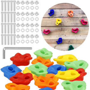 Kamienie wspinaczkowe 20 szt. uchwyty do ścianki, skałki dla dzieci kolorowe